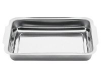 Plat à gratin en inox rectangulaire 30 x 21 cm