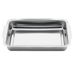 Plat à gratin en inox rectangulaire 30 x 21 cm