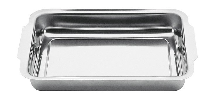 Plat à gratin en inox rectangulaire 30 x 21 cm