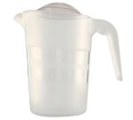 pichet empilable 1 litre transparent avec couvercle