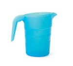 pichet empilable 1 litre en polypropylène bleu