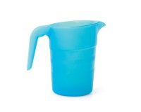 pichet empilable 1 litre en polypropylène bleu