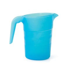 pichet empilable 1 litre en polypropylène bleu