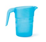 pichet empilable 1 litre bleu avec couvercle
