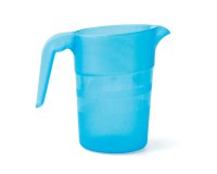 pichet empilable 1 litre bleu avec couvercle