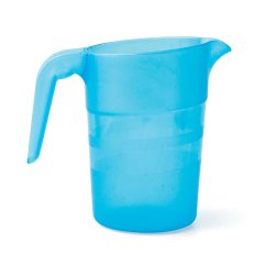 pichet empilable 1 litre bleu avec couvercle