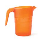 pichet empilable 1 litre orange avec couvercle