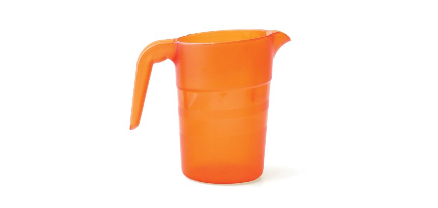 pichet empilable 1 litre orange avec couvercle