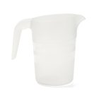 pichet empilable 1 litre en polypropylène transparent