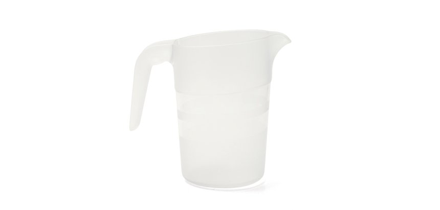 pichet empilable 1 litre en polypropylène transparent