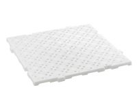 lot de 4 dalles caillebotis haccp 50x50x2,2 cm 1m² blanc