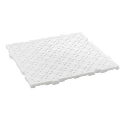 lot de 4 dalles caillebotis haccp 50x50x2,2 cm 1m² blanc