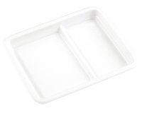 assiette régithermie rectangulaire 2  compartiments 24 X 19 cm