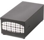 distributeur de comptoir horizontal pour serviettes en papier réf. 713815 à pli décalé. Poussoir intégré. dim :350x180x130 mm