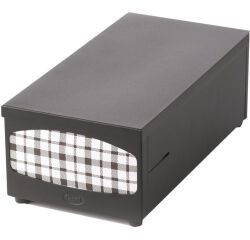 distributeur de comptoir horizontal pour serviettes en papier réf. 713815 à pli décalé. Poussoir intégré. dim :350x180x130 mm