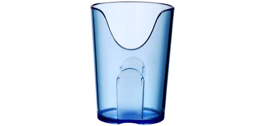 verre à découpe nasale 16 cl bleu