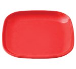 assiette carrée plate en mélamine 13,5 x 13,5 cm rouge