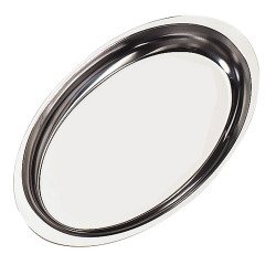 plat à gratin ovale en acier inoxydable 33,5x18,5 cm