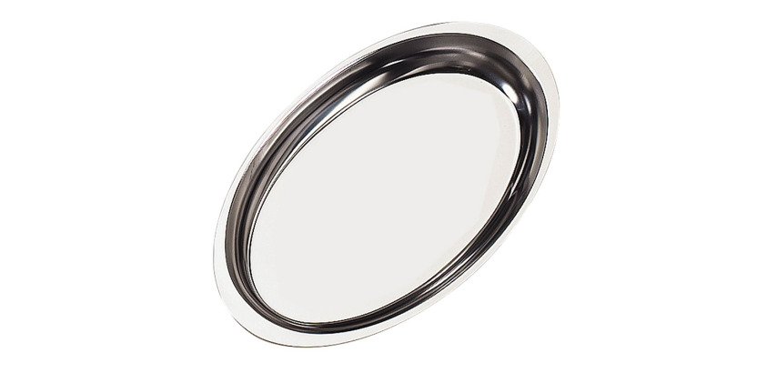 plat à gratin ovale en acier inoxydable 33,5x18,5 cm