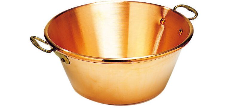 bassine à confitures extra-forte cuivre 42 cm