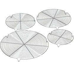 grille ronde chromée avec pieds 20 cm