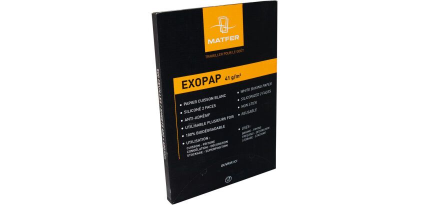 Exopap 500 feuilles de papier siliconé blanchi GN 1/1 53x32 cm