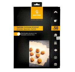 Ecopap 50 feuilles de papier siliconé kraft 40x30 cm