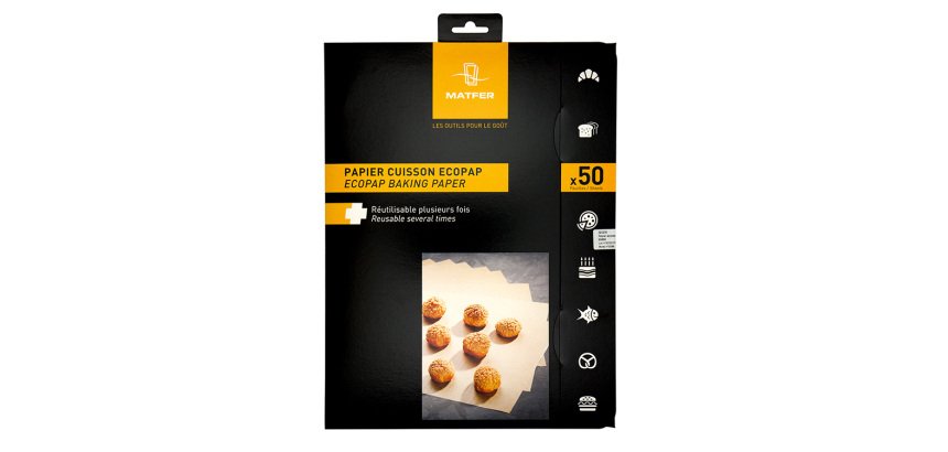 Ecopap 50 feuilles de papier siliconé kraft 40x30 cm