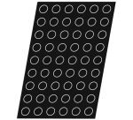 Flexipan 60x40 plaque de 54 mini-cylindres évasés Ø 3,8 x 2 cm
