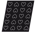 Flexipan 60x40 plaque de 20 coeurs 6.5x6 cm