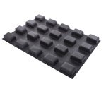 Flexipan 60x40 plaque de 20 cakes arrondis 8x5 cm h 3,5 cm