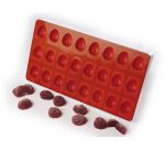 moule silicone pâte de fruit 24 demi-fraises 3.6 cm