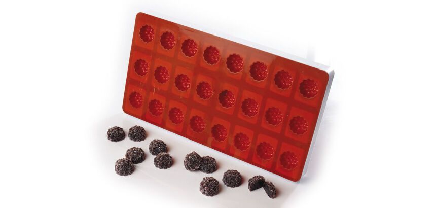 moule silicone pâte de fruit 24 framboises 3 cm