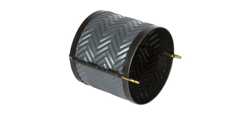 Exopan pâté en croûte rond à chevrons hauteur 9 cm diamètre 10 cm