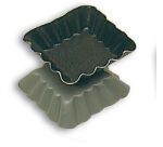 Exopan 25 moules à petits fours carré cannelé 3.8 cm