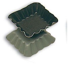 Exopan 25 moules à petits fours carré cannelé 3.8 cm