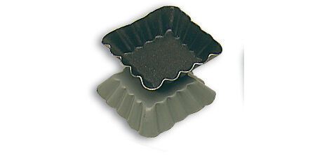 Exopan 25 moules à petits fours carré cannelé 3.8 cm