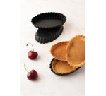 Exoglass 12 tartelettes cannelées oblongs 13x9 cm
