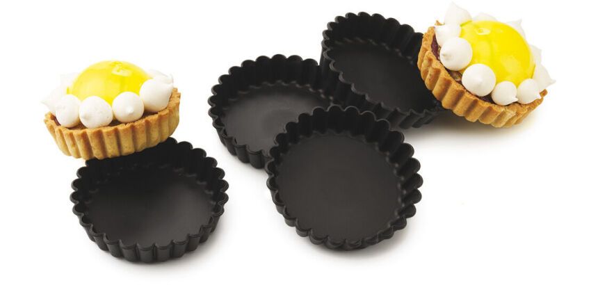 Exoglass 12 tartelettes rondes cannelées 9 cm