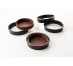 Exoglass lot de 6 cercles à tartes monoblocs anti-adhérents 8 cm hauteur 1.9 cm