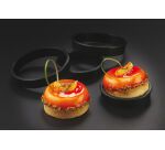 Exoglass lot de 6 cercles à tartes monoblocs anti-adhérents 8.5 cm hauteur 1.9 cm