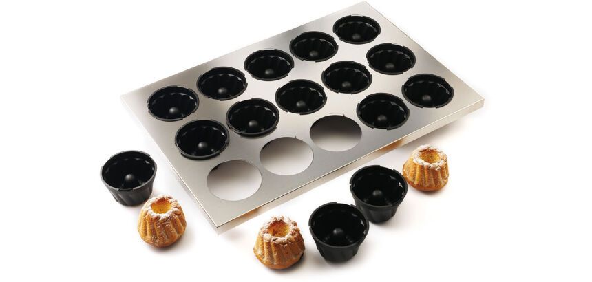 Exoglass plaque inox de 15 kouglofs 9 cm