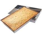 caisse à génoise inox droite 59x39x6 cm