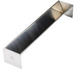 gouttière à bûche inox triangulaire 50x9x7.5 cm