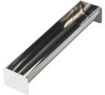 gouttière à bûche inox demi-ronde 50x8x5.8 cm