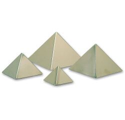 pyramide inox base carrée 15x15x10 cm
