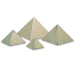 lot de 6 pyramides inox base carrée 9x9x6 cm