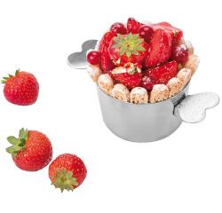 charlotte inox avec oreilles sans couvercle 14 cm
