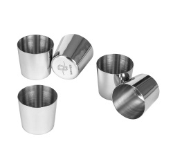 lot de 6 darioles rondes inox 4.5 cm