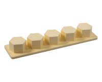 Multimoule démouleur polystyrène 5 gâteau hexagones 6.1 cm